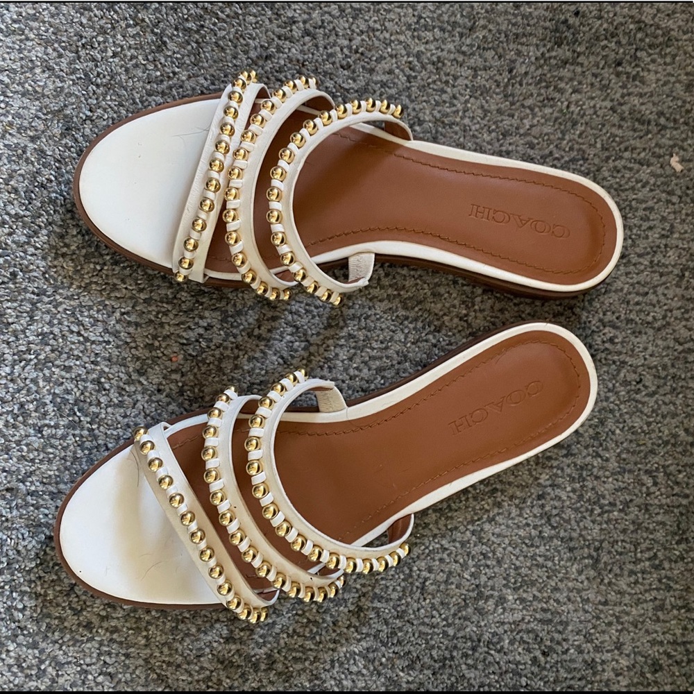 Coach leather sandals